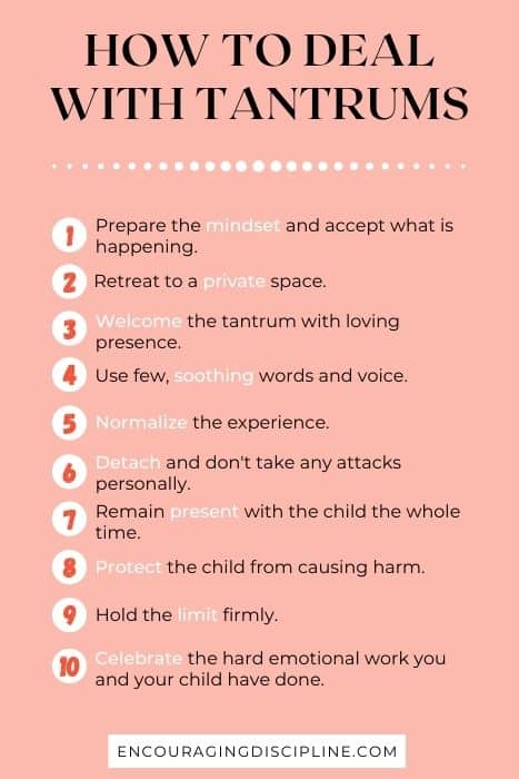 10 steps to dealing with tantrums