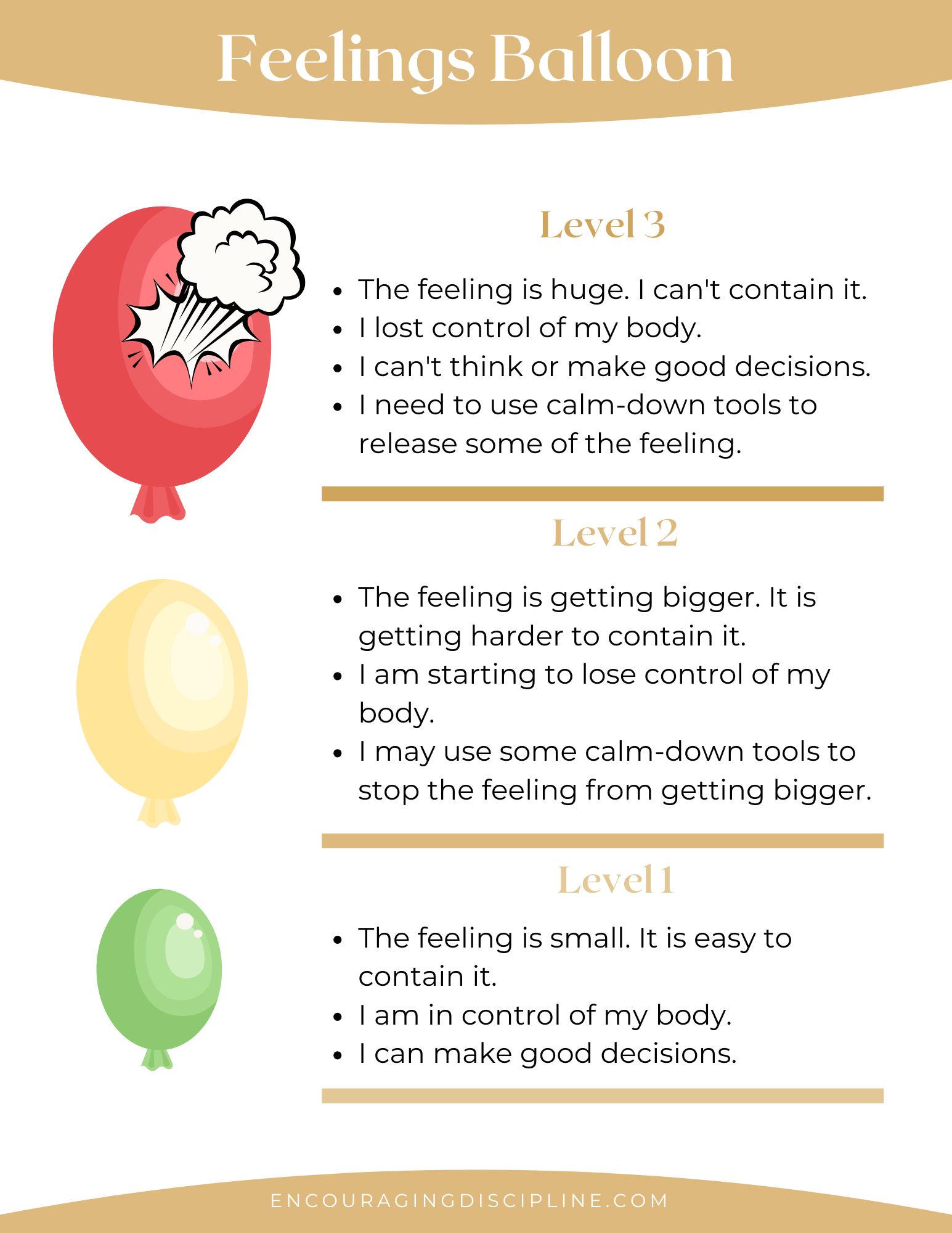 teach kids calm-down tools with the feelings balloon