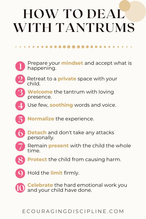 10 steps to dealing with tantrums