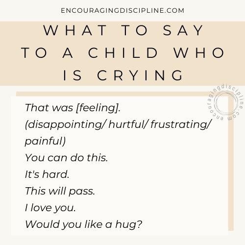 how to respond when children cry