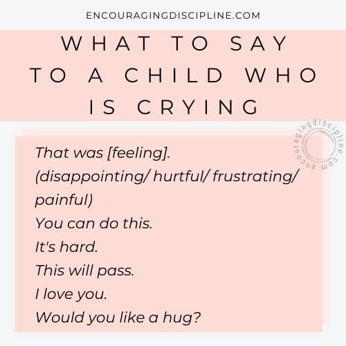 how to respond when children cry